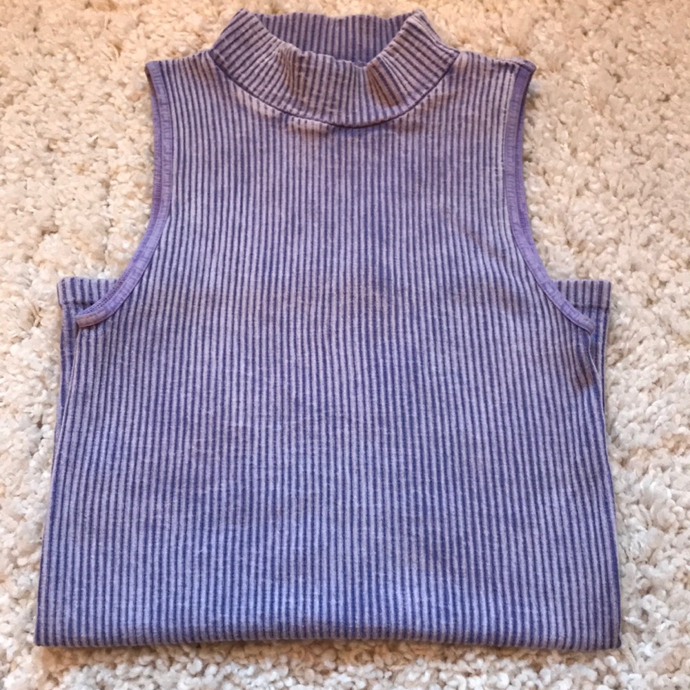Free People Purple Ribbed Tank